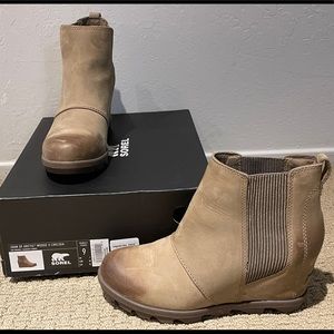 Sorel Joan of Arctic Wedge II Chelsea Ash Brown Bootie Women’s Size 9